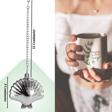Afbeelding in Gallery-weergave laden, Blended Lifestyle theezeef schelp, 5 centimeter schelp en 12 centimeter koord
